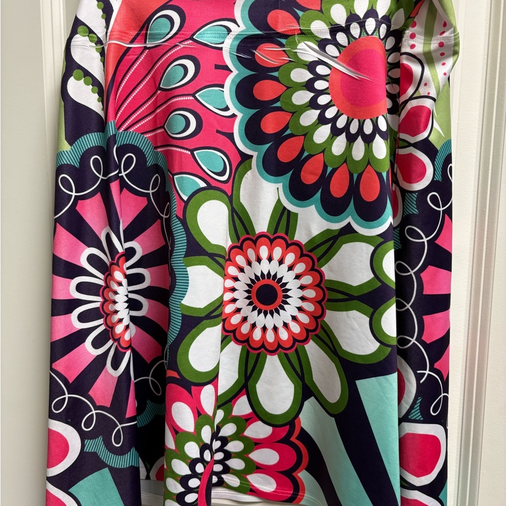 Vibrant Floral A-Line Skirt - Picture 2 of 8